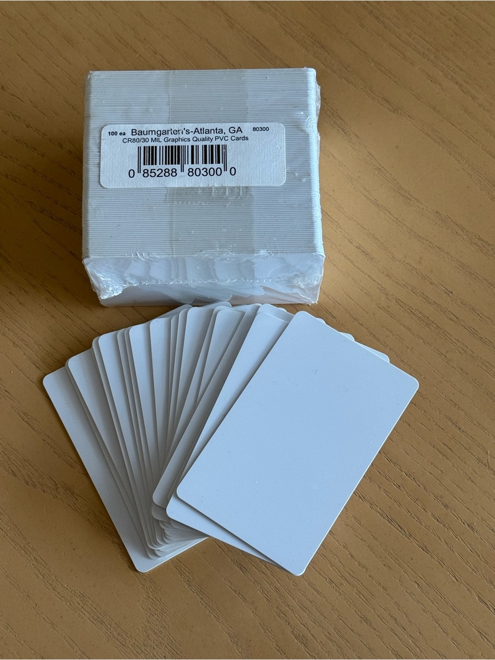 Bundle of 120 Blank White PVC ID Cards / Badges (CR80 30 Mil)